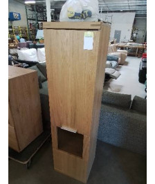 ÉLÉMENT MURAL BOIS CLAIR 1 PORTE VITRÉE BIANCO