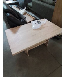 TABLE RECTANGULAIRE A RALLONGES MONTE ET BAISSE BOIS CLAIR JEROME