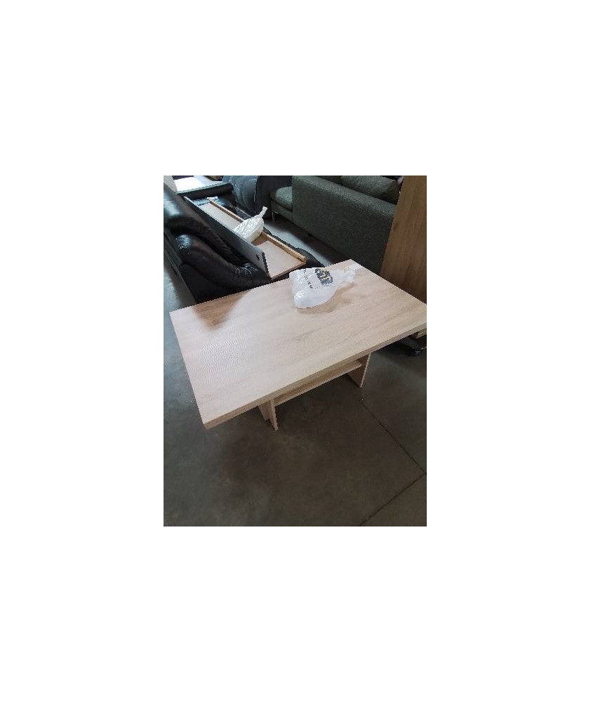 TABLE RECTANGULAIRE A RALLONGES MONTE ET BAISSE BOIS CLAIR JEROME