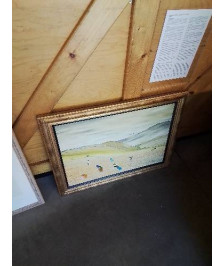 HUILE SUR TOILE LES GLANEUSES CADRE DORÉ 