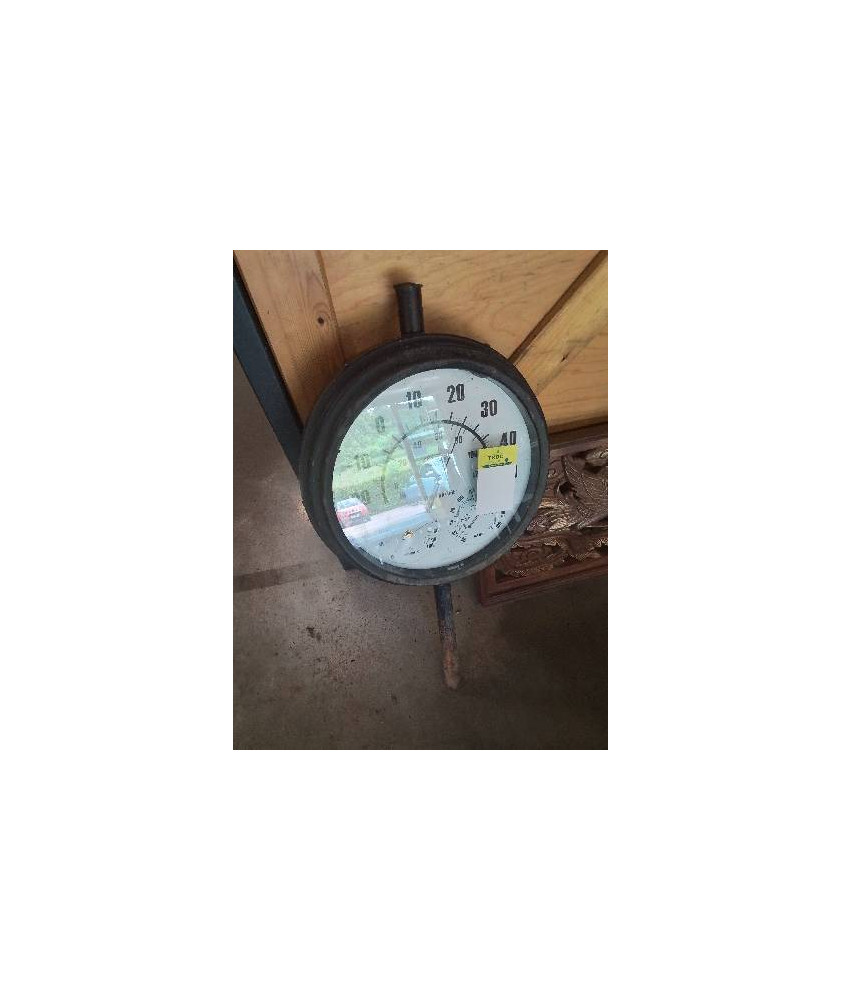 THERMOMÈTRE BAROMÈTRE ROND MÉTAL NOIR SUNSHINE OUTDOOR LIVING