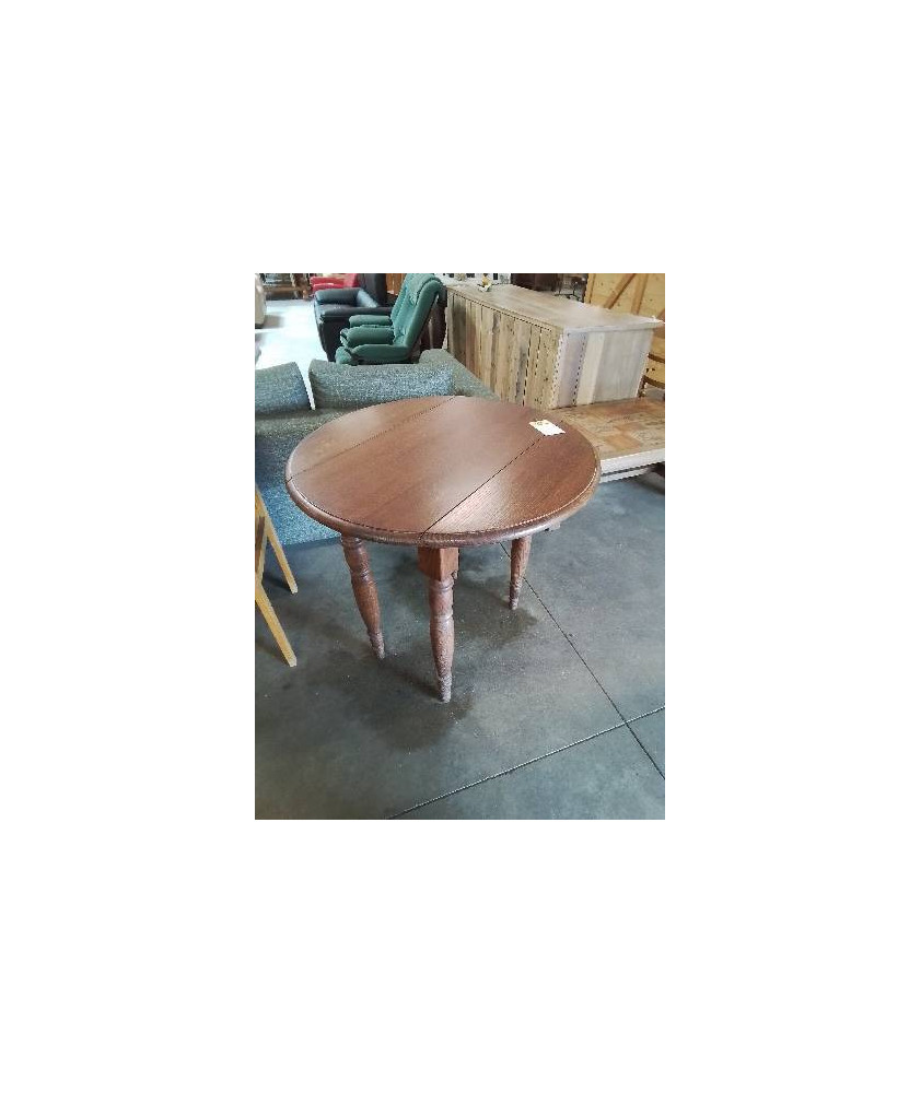 TABLE RONDE A ABATTANTS BOIS 80X76,5CM
