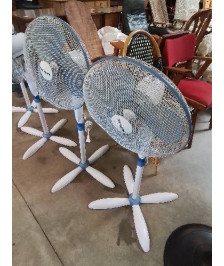 VENTILATEUR OSCILLANT RÉSINE BLANC ET BLEU HOLMES HASF17V