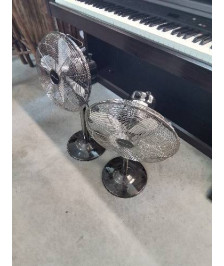 VENTILATEUR OSCILLANT MÉTAL CHROMÉ ET RÉSINE NOIR BIONAIRE BASF1516