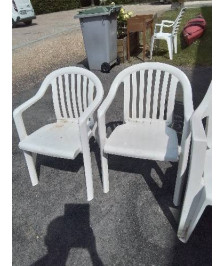 FAUTEUIL DE JARDIN RÉSINE BLANC GROSFILLEX 