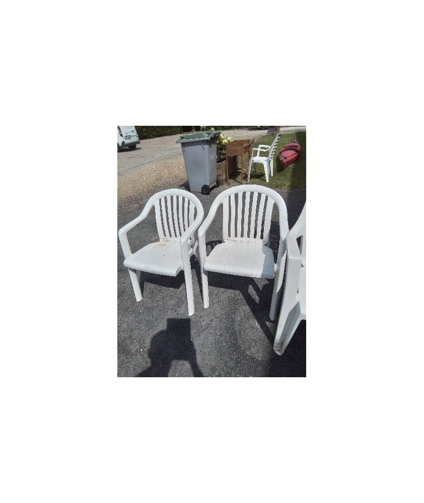 FAUTEUIL DE JARDIN RÉSINE BLANC GROSFILLEX 