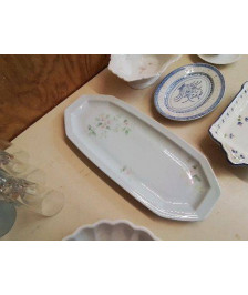 PLAT A CAKE EN FAIENCE DE LIMOGES
