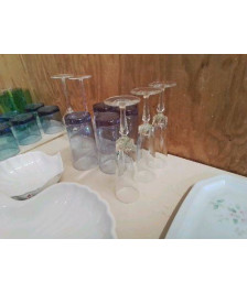 LOT DE 3 COUPE A CHAMPAGNE EN VERRE