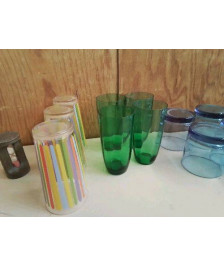 LOT DE 4 VERRES À JUS ANNEE 70
