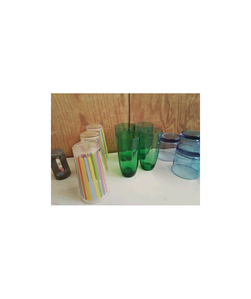 LOT DE 4 VERRES À JUS ANNEE 70
