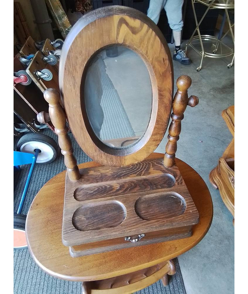 PSYCHÉ DE TABLE BOIS 1 TIROIR 
