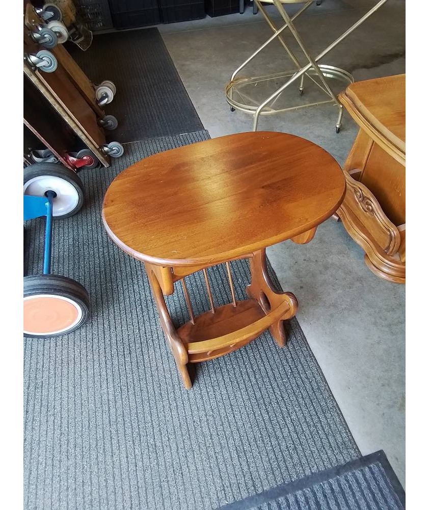 CONSOLE PORTE REVUES BOIS A BARREAUX 1 TIROIR 