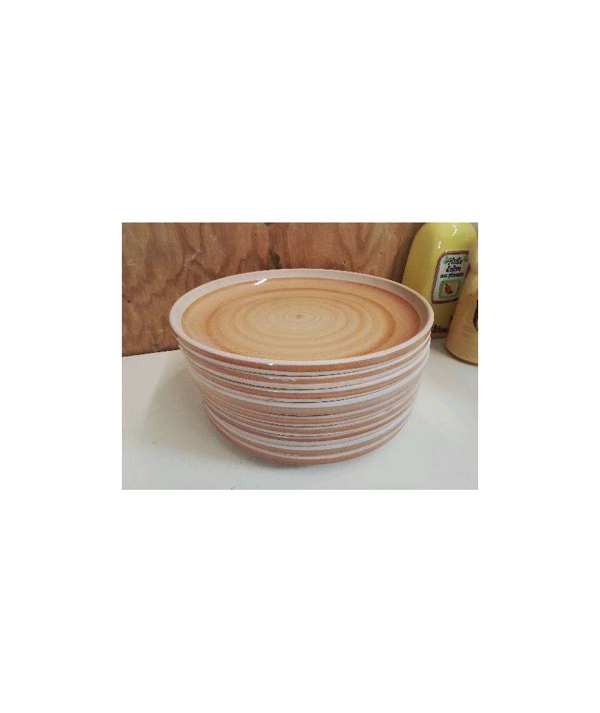 LOT DE 9 ASSIETTES EN GRES 