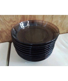LOT DE 10 ASSIETTES CREUSES EN VERRE