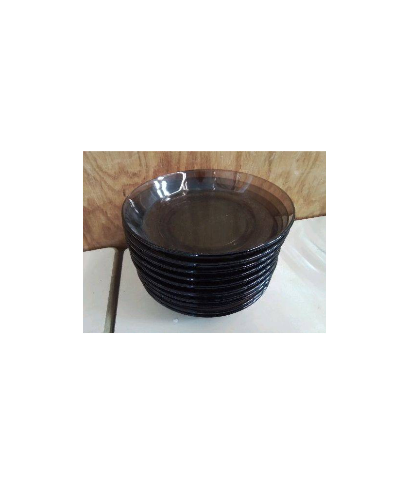 LOT DE 10 ASSIETTES CREUSES EN VERRE