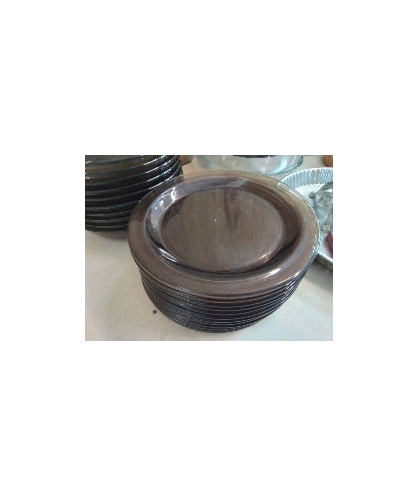 LOT DE 12 ASSIETTES EN VERRE