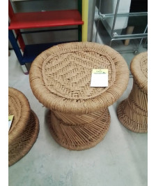 TABOURET VANNERIE ET CORDE TRESSÉE 