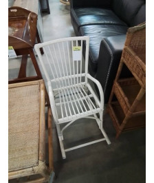 ROCKING CHAIR ENFANT ROTIN PEINT BLANC