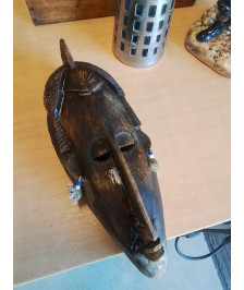 MASQUE AFRICAIN BOIS SCULPTÉ 