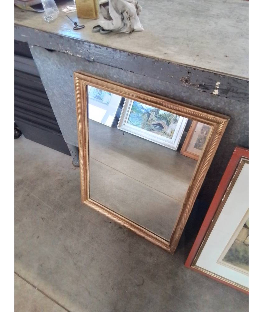 MIROIR RECTANGULAIRE BOIS DORÉ 