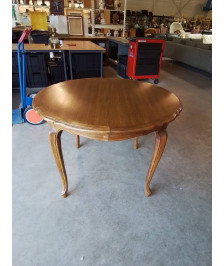 TABLE RONDE EXTENSIBLE BOIS CLAIR CHANTOURNÉ 110X74CM 2RAL50CM