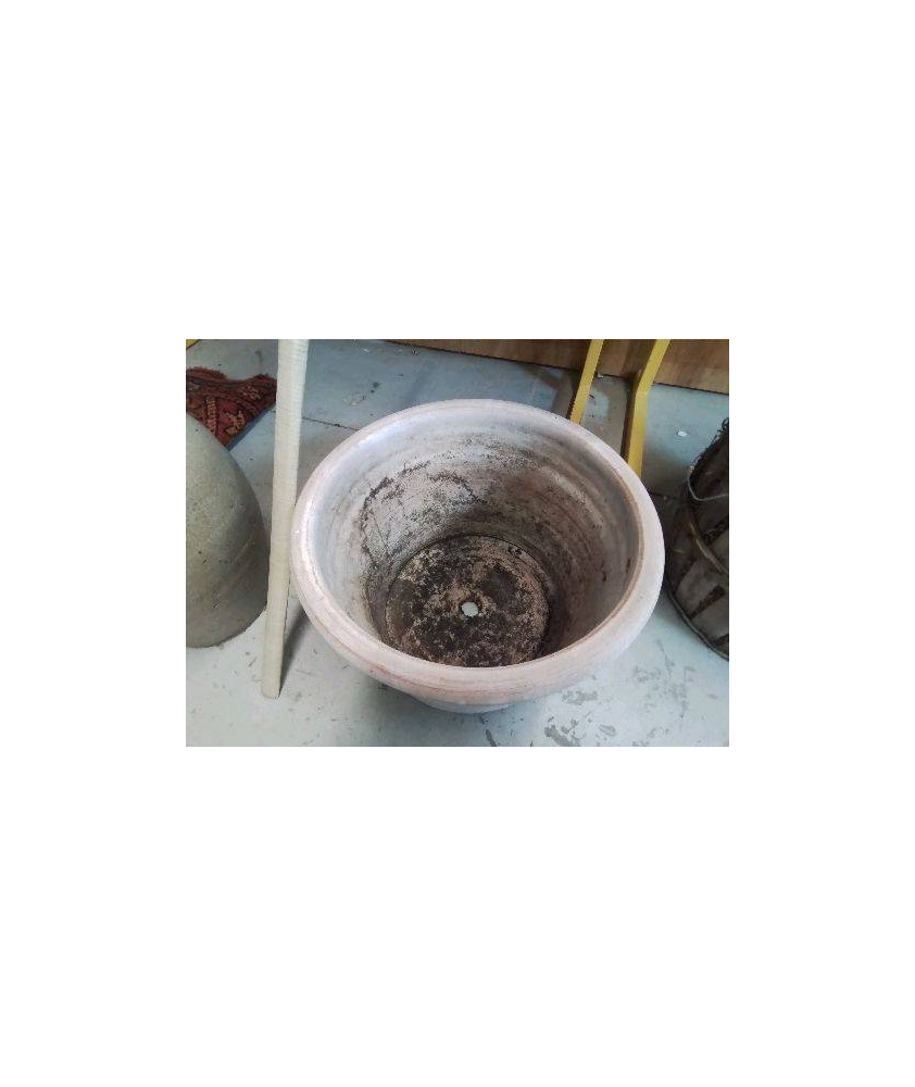 GRAND CACHE POT EN TERRE CUITE 
