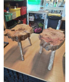 PORTE PLANTE TRIPODE BOIS NATUREL 