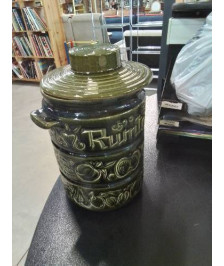 POT COUVERT CÉRAMIQUE VERT WEST GERMANY ANNÉES 60
