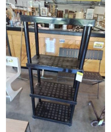 ÉTAGÈRE RESINE NOIR 4 TABLETTES 