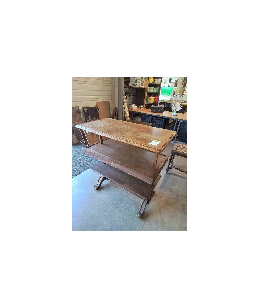 TABLE DESSERTE A SYSTÈME 3 NIVEAUX XIXE