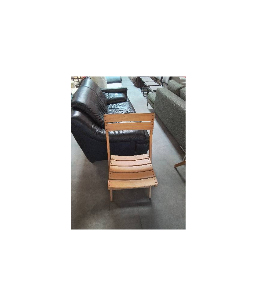 CHAISE DE JARDIN PLIANTE BOIS CLAIR AJOURÉ NF