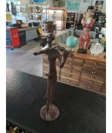 SCULPTURE VIOLONISTE BRONZE 31CM