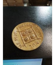 MÉDAILLE BRONZE NUL NE PEUT FUIR SON DESTIN BELLA RAFTOPOULOS(1902-1992)