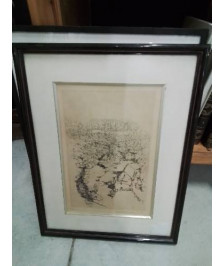 LITHOGRAPHIE NUMÉROTÉE ET CONTRESIGNEE VILLAGE 