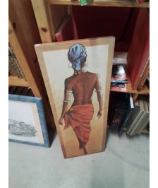 TABLEAU FEMME AFRICAINE DE DOS