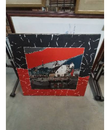 HUIEL SUR TOILE HONFLEUR JEAN PIERRE DAUBIN (1942)