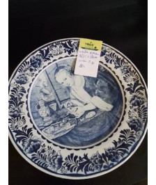 ASSIETTE CÉRAMIQUE DELFT’S BLAW ANNÉES 50