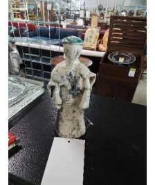 STATUETTE HOMME RELIGIEUX CÉRAMIQUE ÉMAILLÉE 19CM