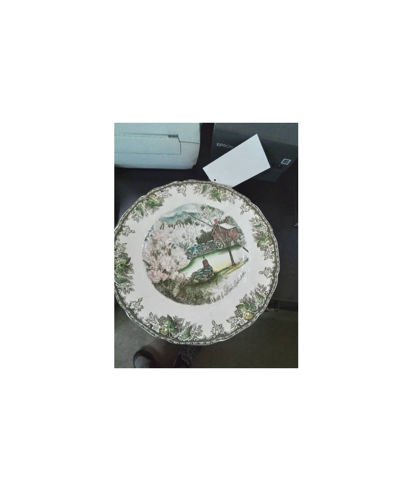 ASSIETTE CÉRAMIQUE JOHNSON BROS ENGLAND THE FRIENDLY VILLAGE 