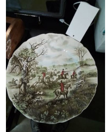 ASSIETTE CÉRAMIQUE JOHNSON BROS ENGLAND CHASSE A COURRE