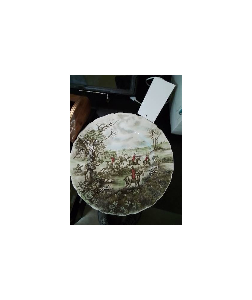 ASSIETTE CÉRAMIQUE JOHNSON BROS ENGLAND CHASSE A COURRE
