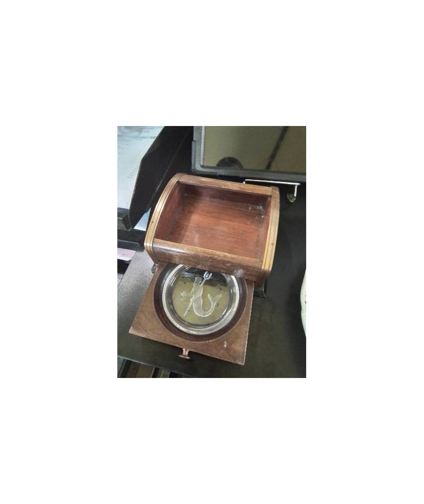DISTRIBUTEUR A CIGARETTE BOIS ET CRISTAL VAL ST LAMBERT
