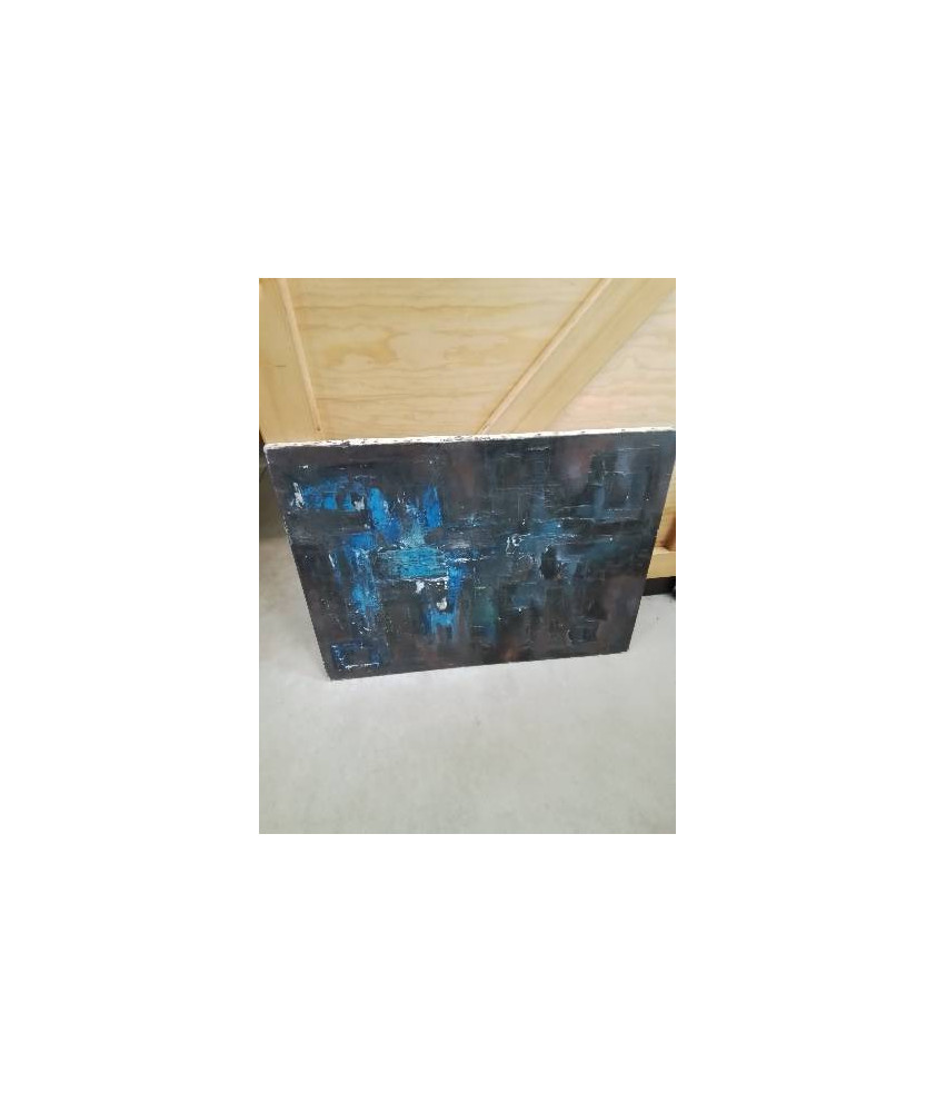 HUILE SUR TOILE SACRE BLEU 