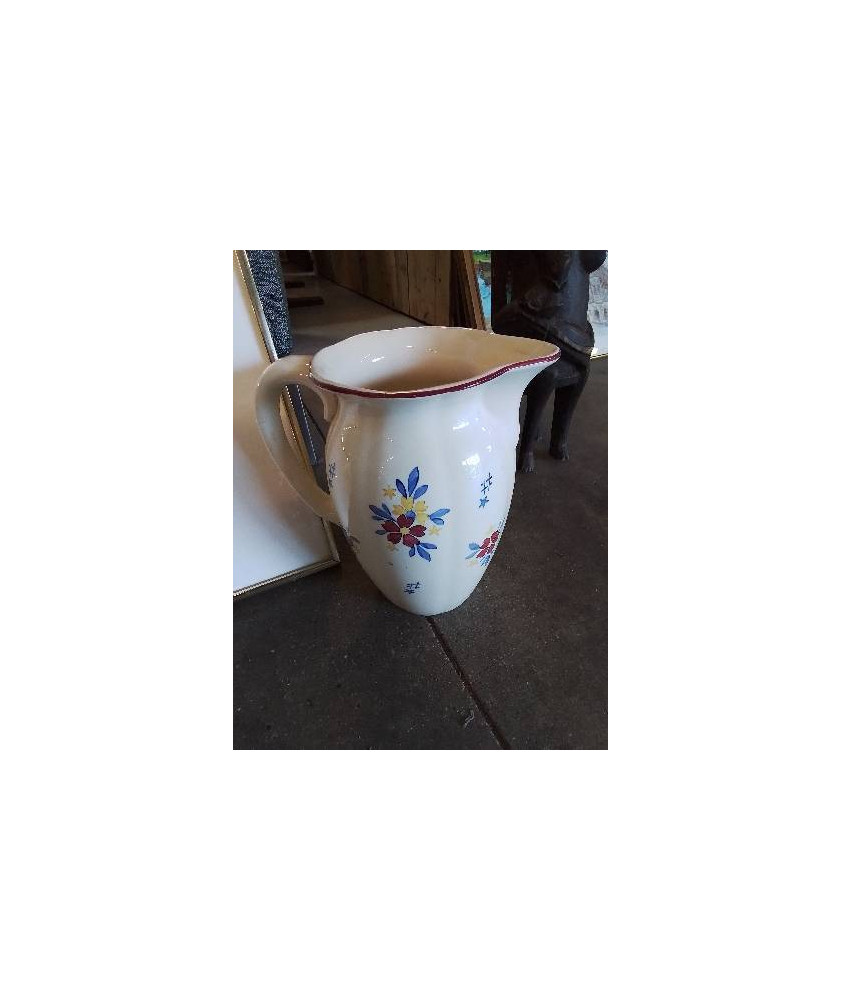 BROC CÉRAMIQUE ÉCRU AUX FLEURS VILLEROY&BOCH 