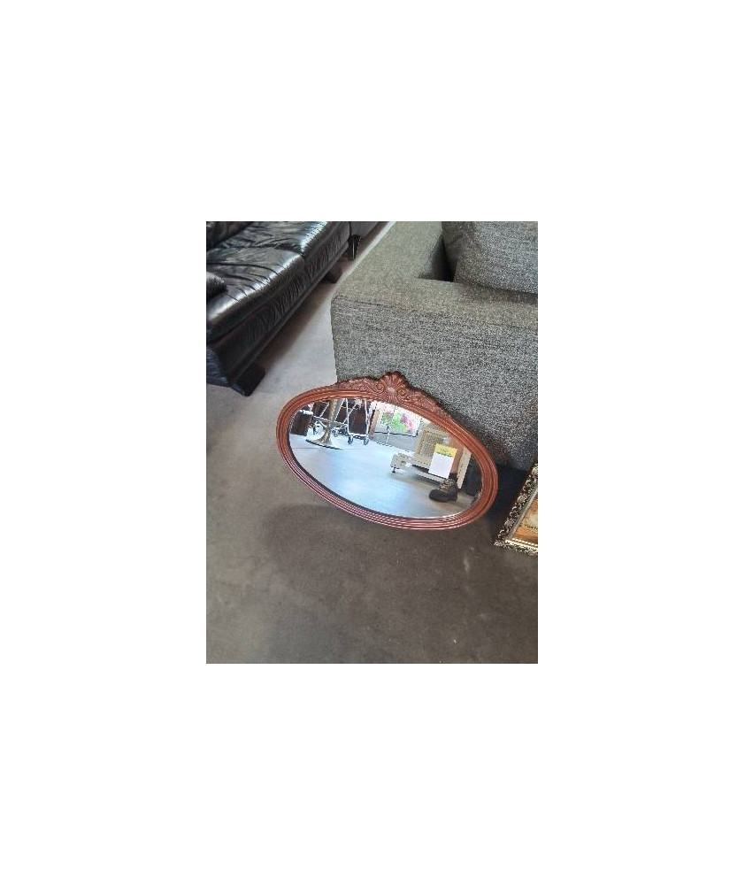 MIROIR OVALE MOULURÉ STYLE RÉGENCE 