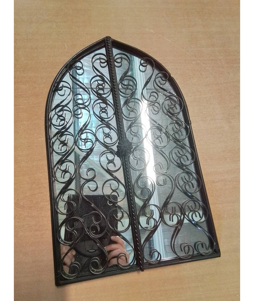 MIROIR CINTRÉ FER FORGÉ STYLE ORIENTAL