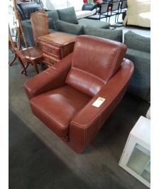 FAUTEUIL CLUB ITALIEN CUIR FAUVE 