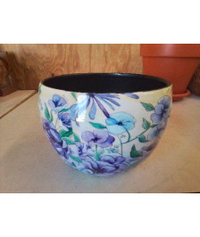 CACHE POT MOTIF FLORAL 