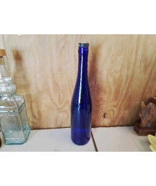 BOUTEILLE BLEU EN VERRE 