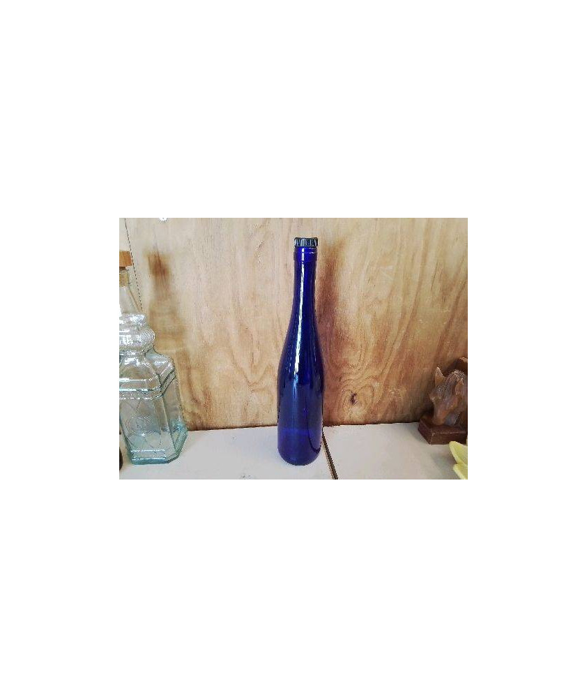 BOUTEILLE BLEU EN VERRE 